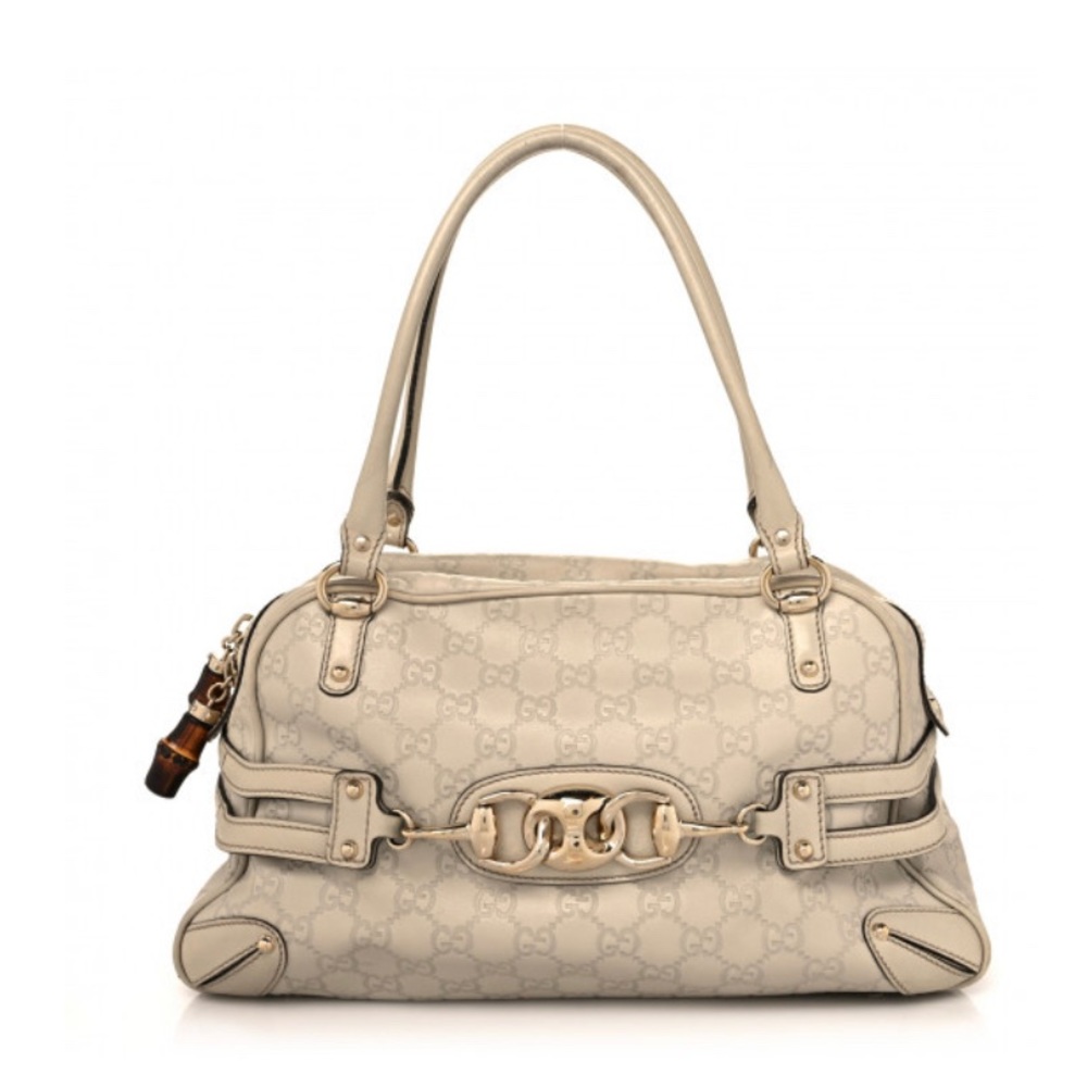 Gucci Guccissima Large Wave Boston Off White
